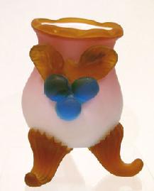 Five-color Art Glass Vase