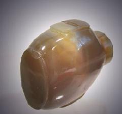 Bandad Agate Antique Chinese Snuff Bottle Bottom