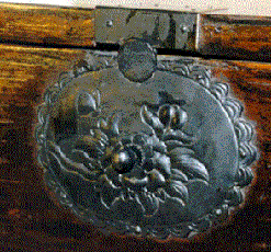 Antique Japanese Isho-dansu Hardware Detail