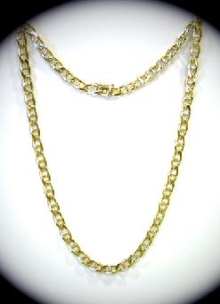 14K Yellow Gold Marine Link Necklace - 21"