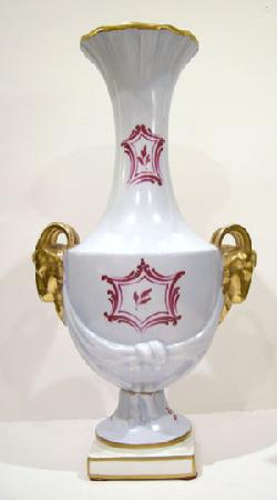 19th c. Old Paris (Vieux Paris) Porcelain Vase Reverse