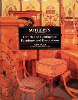 Vintage Sotheby Auction Catalogue: French & Continental Furniture & Decorations - NY- 1992