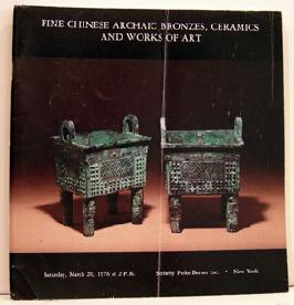 Sotheby-Parke Bernet Auction Catalogue Chinese Archaic Bronze Ceramics WOA