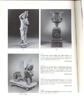 Sothebys Auction Catalogue Decorative Garden Statuary Page