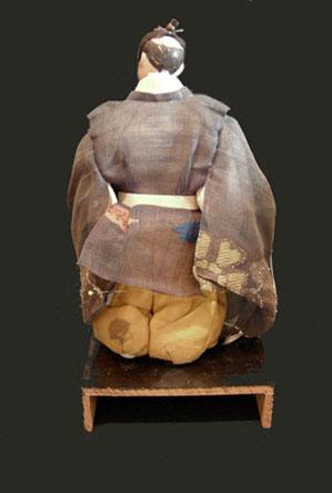 Antique Japanese Takeda Ningyo (Doll)- Actor - Rear View