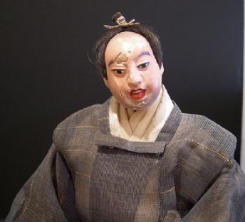 Antique Japanese Takeda Ningyo (Doll)- Actor - Closeup View