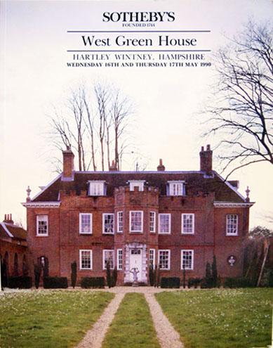 Vintage Sotheby Auction Catalogue: West Green House-Hartley Wintney Hampshire - 1990