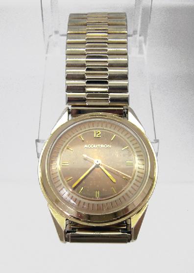 18k YG Accutron 214 Tuning Fork Watch -1961