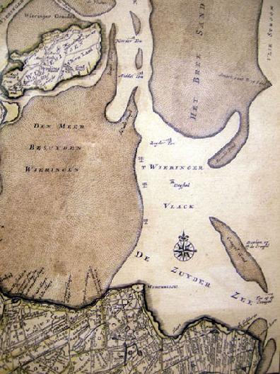 Rare Antique Dutch Map by Covens & Mortier c. 1750 Closeup2
