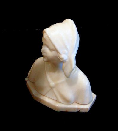Antique White Marble Bust of a Woman - Side View