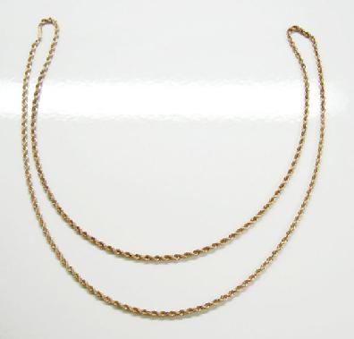 14K YG Rope Chain Necklace-3mm.- 52 g - Alternate View 2
