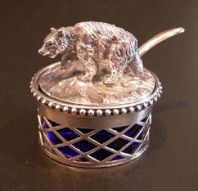 Italian Sterling Silver Covered Saccharin or Salt Container - Pinci