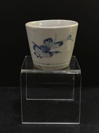  Antique Japanese Sometsuke (Blue and White) Soba Choko Cup - Reverse View
