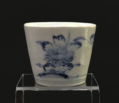  Antique Japanese Sometsuke (Blue and White) Soba Choko Cup -Closeup View
