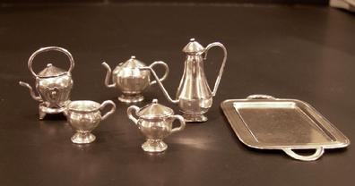 Miniature Sterling 10-Piece Teaset- Off Tray