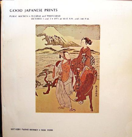Vintage Sotheby Parke Bernet Auction Catalogue: Good Japanese Prints - NY - 10/02-3/1983