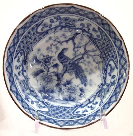 Old Japanese Blue and White Inban Dish