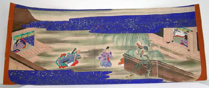19th c. Japanese Tosa School Emakimono (Handscroll) Genji