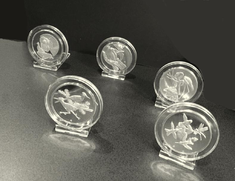 Series II Set of Sterling Silver Roberts Birds Medals - 1971 - by Gilroy Roberts
