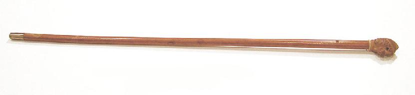 Rare WWII U.S. Carved Wood Swagger Stick-Dog Wearing WAC Hat