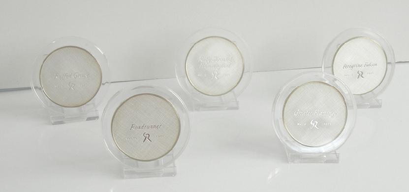 Series II Set of Sterling Silver Roberts Birds Medals - 1971 - by Gilroy Roberts - Reverse View